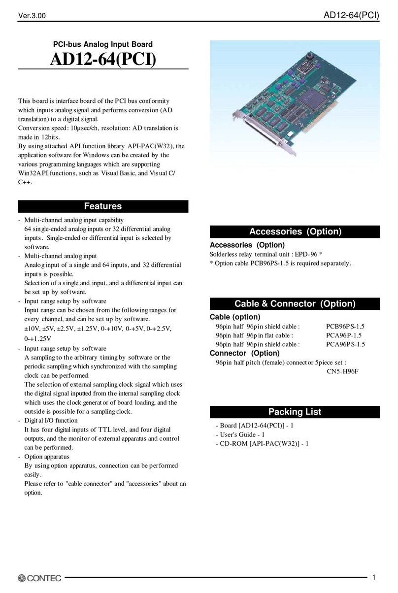 Contec AD12-64(PCI) manual