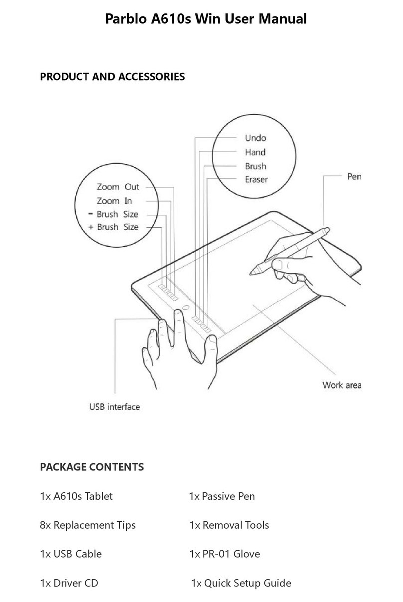Parblo A610s User manual