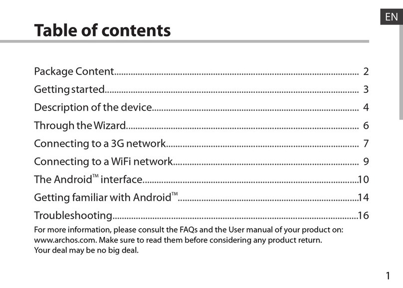 Archos 9.7 xenon User manual Archos 9.7 xenon User manual