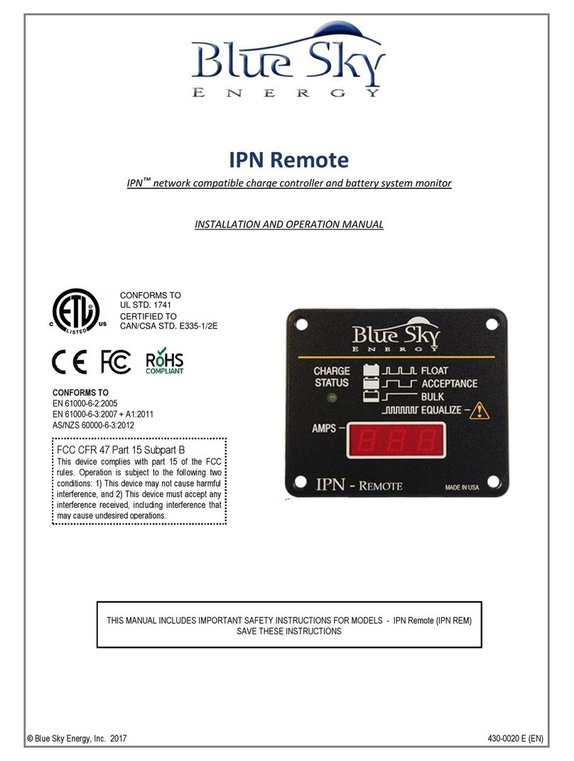 Bluesky IPN Remote Installation and operation manual