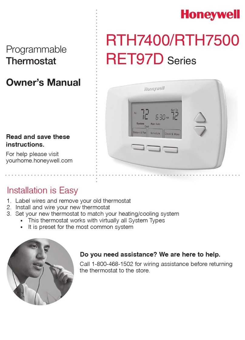 Honeywell RTH7400 series User manual