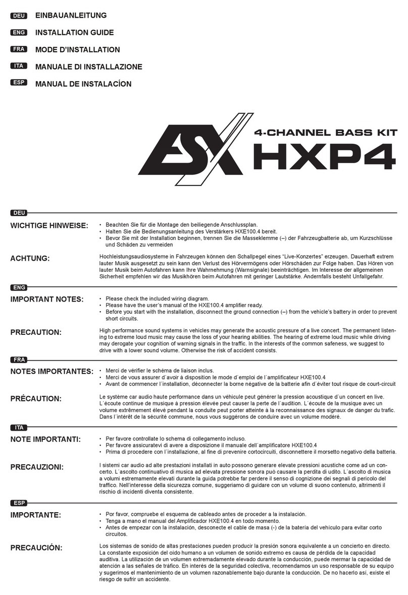 Audiodesign HXP4 User manual