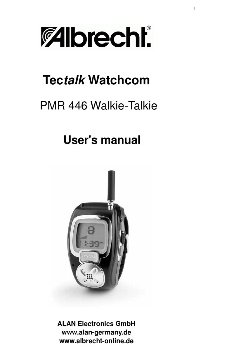 ALAN Electronics Albrecht Tectalk Watchcom user manual