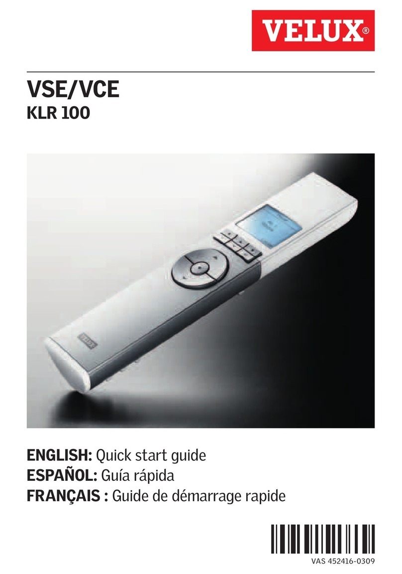 Velux VSE KLR 100 User manual
