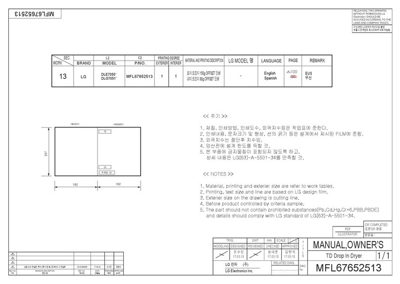LG DLE7050 Series User manual