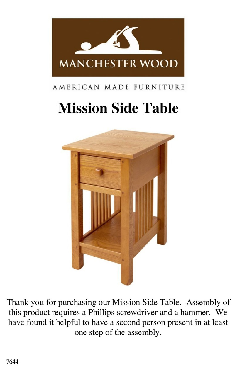 MANCHESTER WOOD Mission Side Table Instruction MANCHESTER WOOD Mission Side Table Instruction