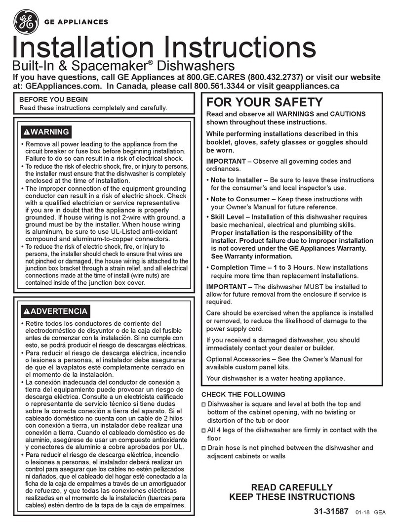 GE Spacemaker Series User manual