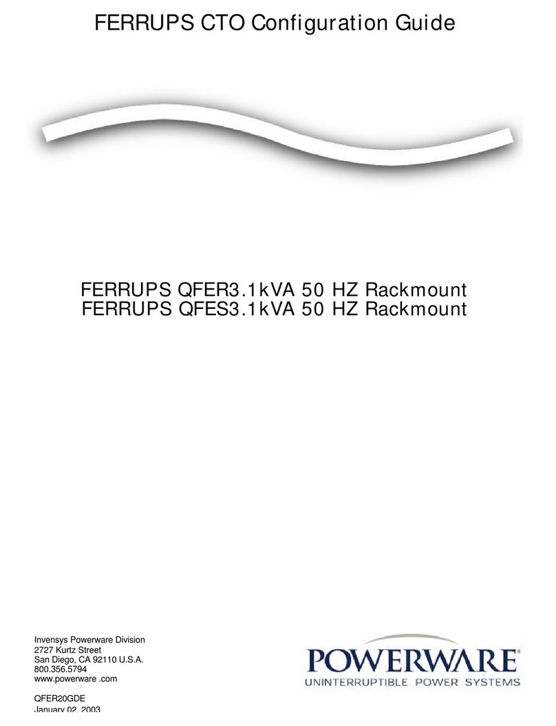 Powerware FERRUPS QFER Configuration guide