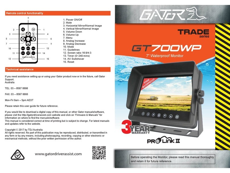 Gator GT700WP User manual Gator GT700WP User manual