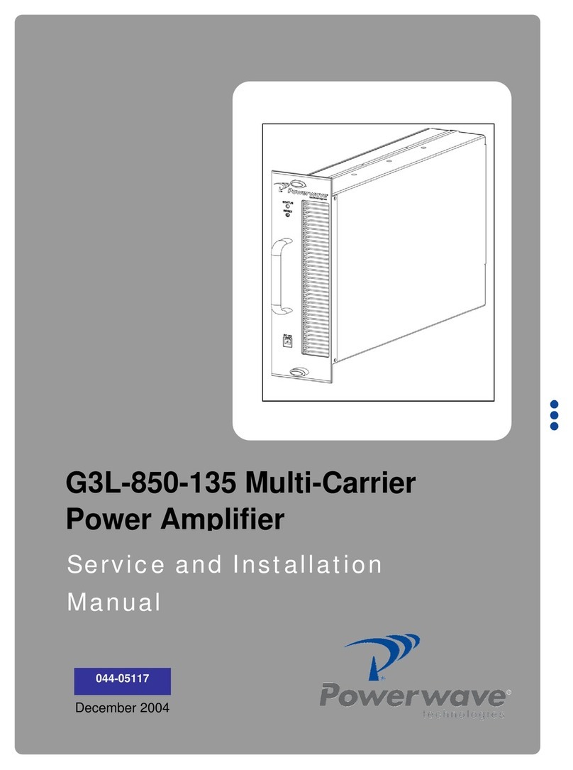 Powerwave Technologies G3L-850-135 Service and installation manual Powerwave Technologies G3L-850-135 Service and installation manual