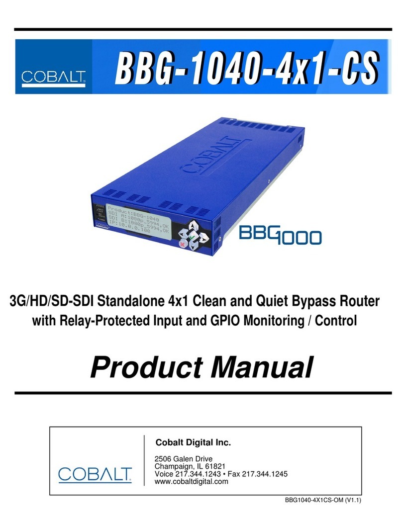 Cobalt Digital Inc BBG-1040-4x1-CS product manual