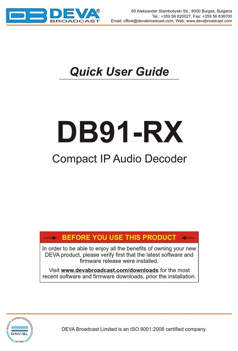 DEVA Broadcast DB91-RX Instruction manual