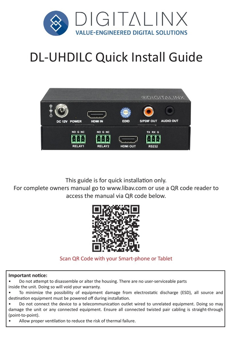 DigitaLinx DL-UHDILC Quick install guide DigitaLinx DL-UHDILC Quick install guide