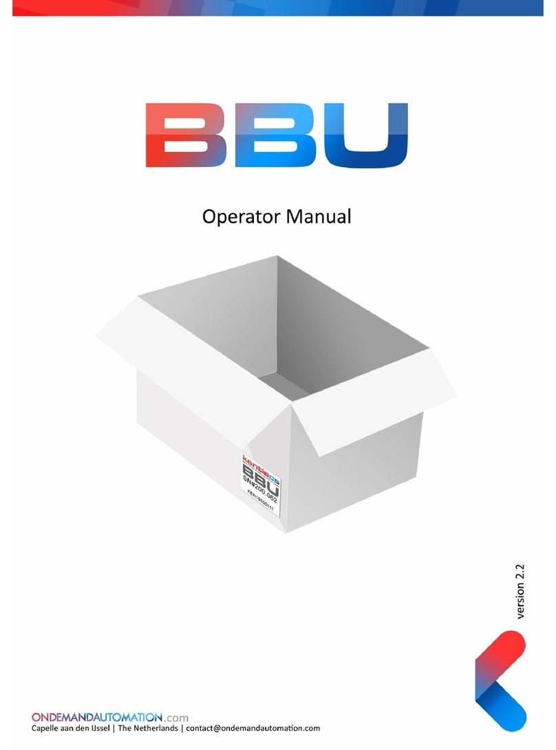 On Demand Automation BBU Operator's manual
