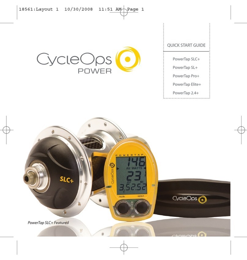 CycleOps PowerTap SLC+ quick start guide CycleOps PowerTap SLC+ quick start guide