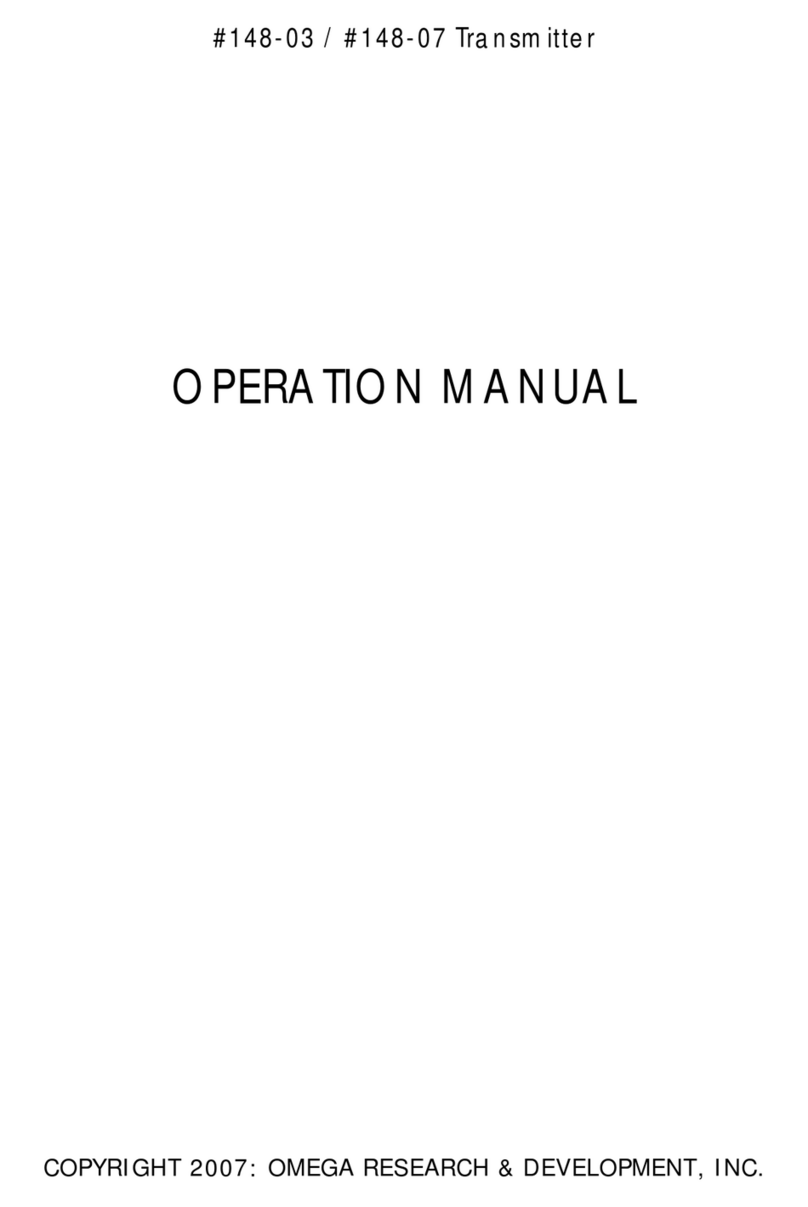 Omega Research & Development 148-03 User manual