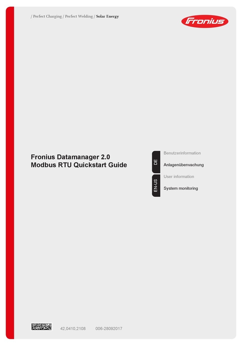 FRO­NIUS Datamanager 2.0 quick start guide