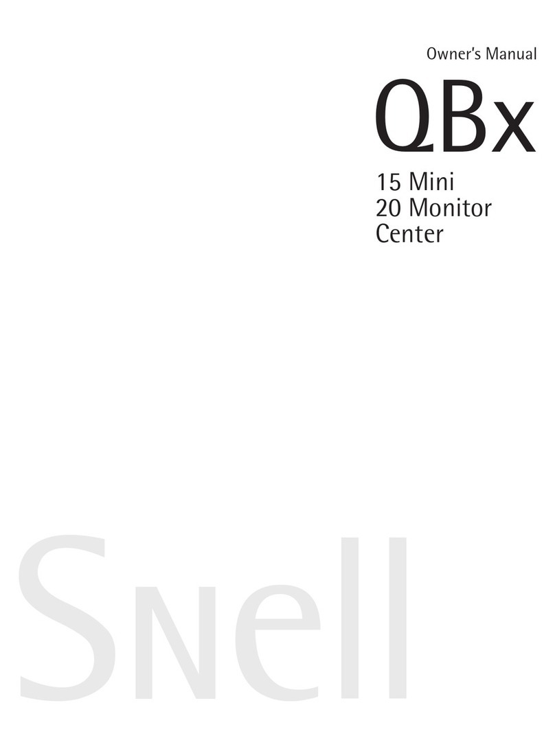 Snell QBx 20 Monitor owner's manual Snell QBx 20 Monitor owner's manual