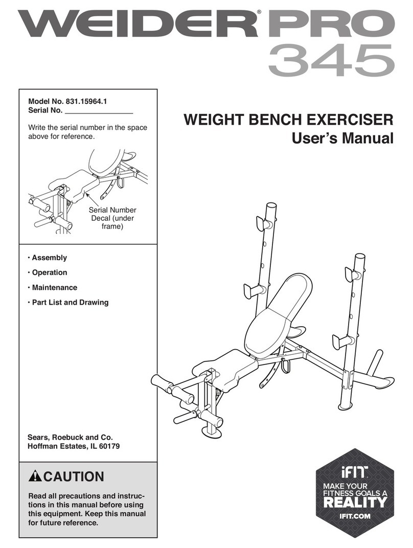 Weider PRO 345 user manual