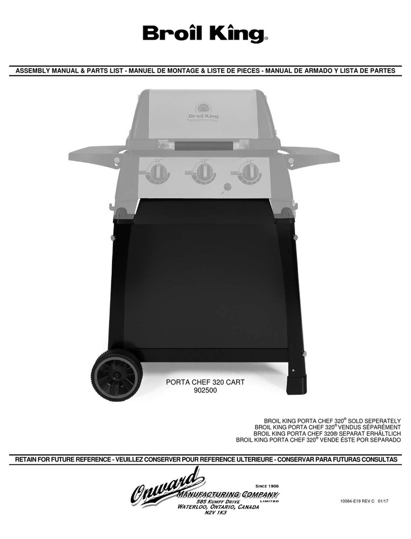 Broil King PORTA CHEF 320 CART Assembly manual & parts list