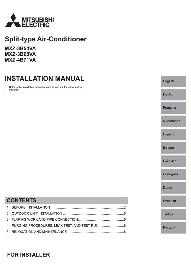 Mitsubishi Electric MXZ-3B54VA User manual Mitsubishi Electric MXZ-3B54VA User manual