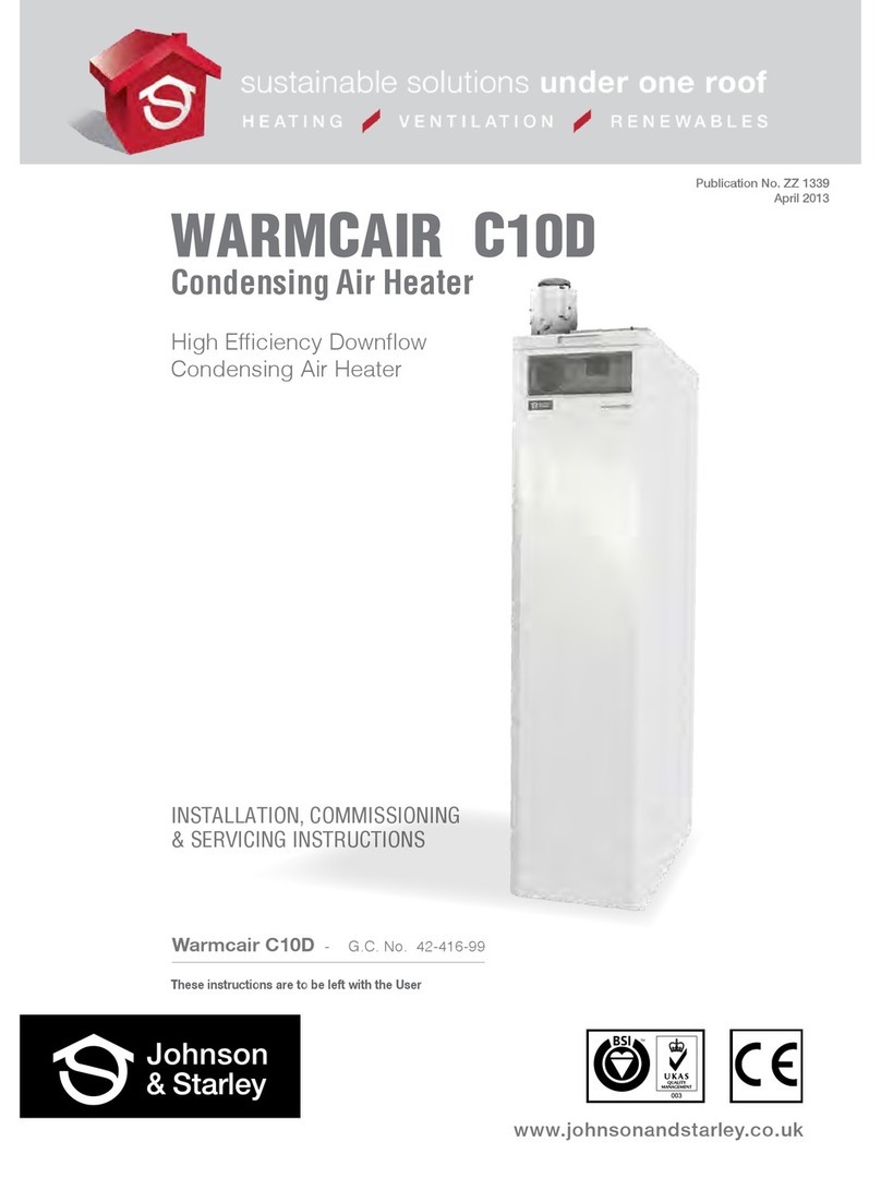 Johnson & Starley WARMCAIR C10D User guide