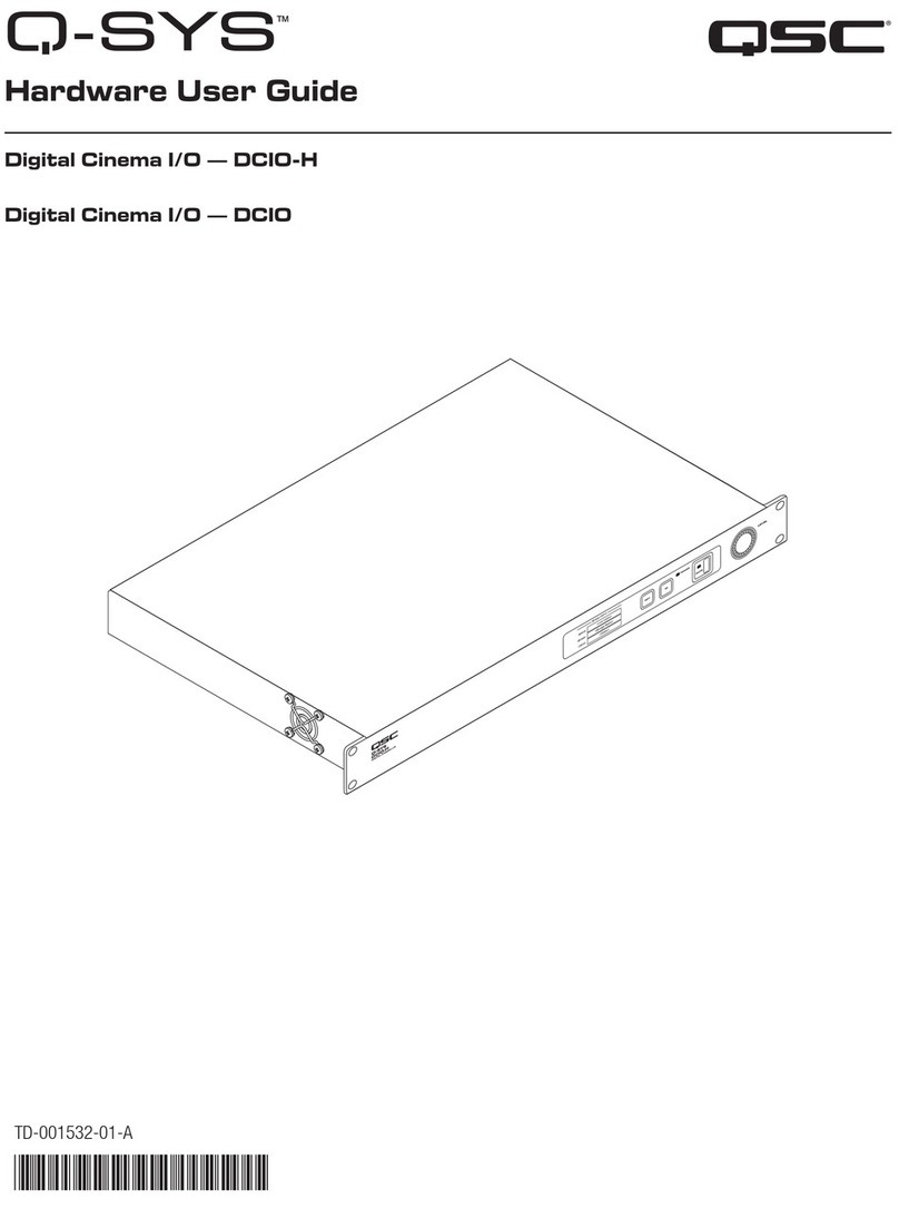 QSC Q-SYS DCIO-H Hardware user's guide