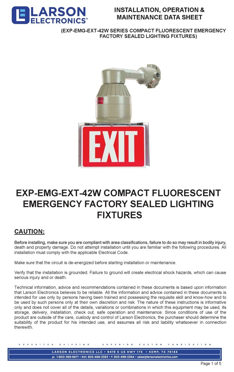 LARSON EXP-EMG-EXT-42W SERIES User manual