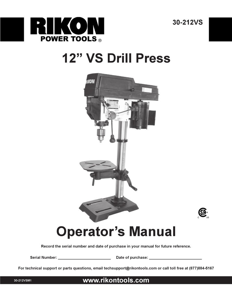 Rikon Power Tools 30-212VS Operator's manual