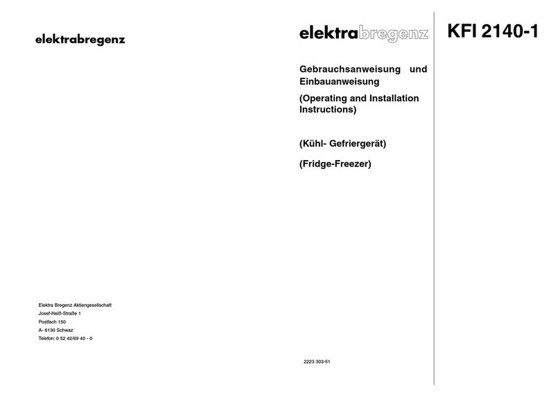 Elektra Bregenz KFI 2140-1 Operating and installation instructions