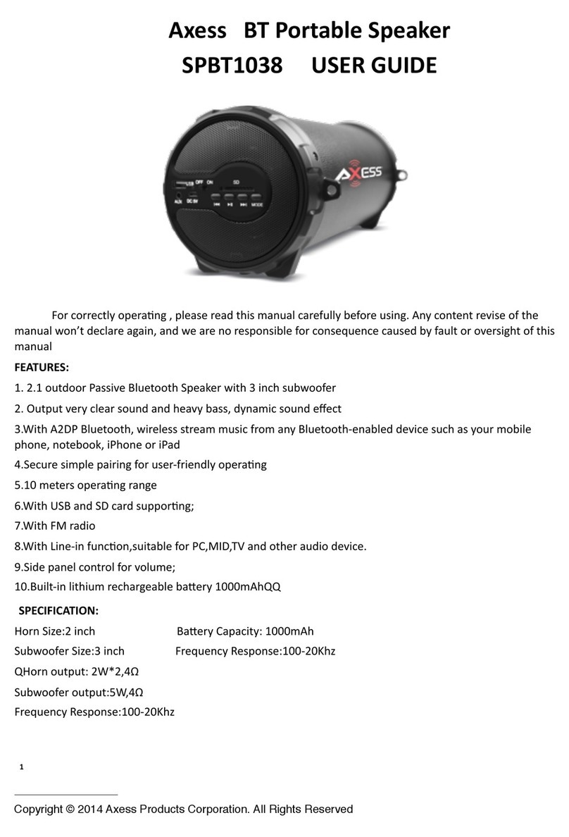Axess SPBT1038 user guide