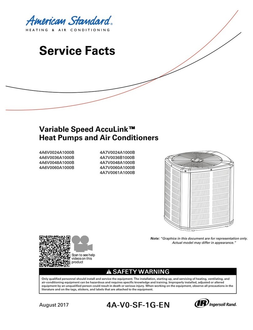 American Standard 4A6V0024A1000B Service manual American Standard 4A6V0024A1000B Service manual