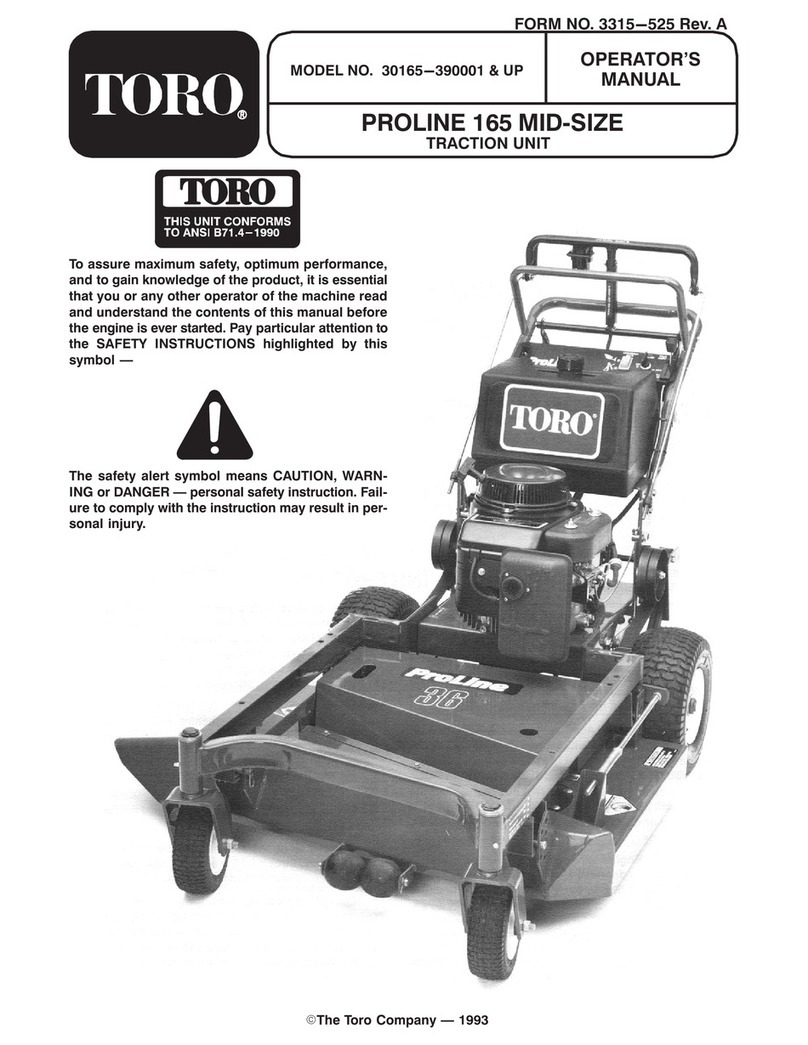 Toro PROLINE 165 MID-SIZE User manual