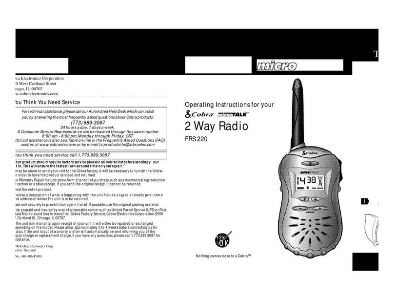 Cobra microTALK FRS 220 User manual