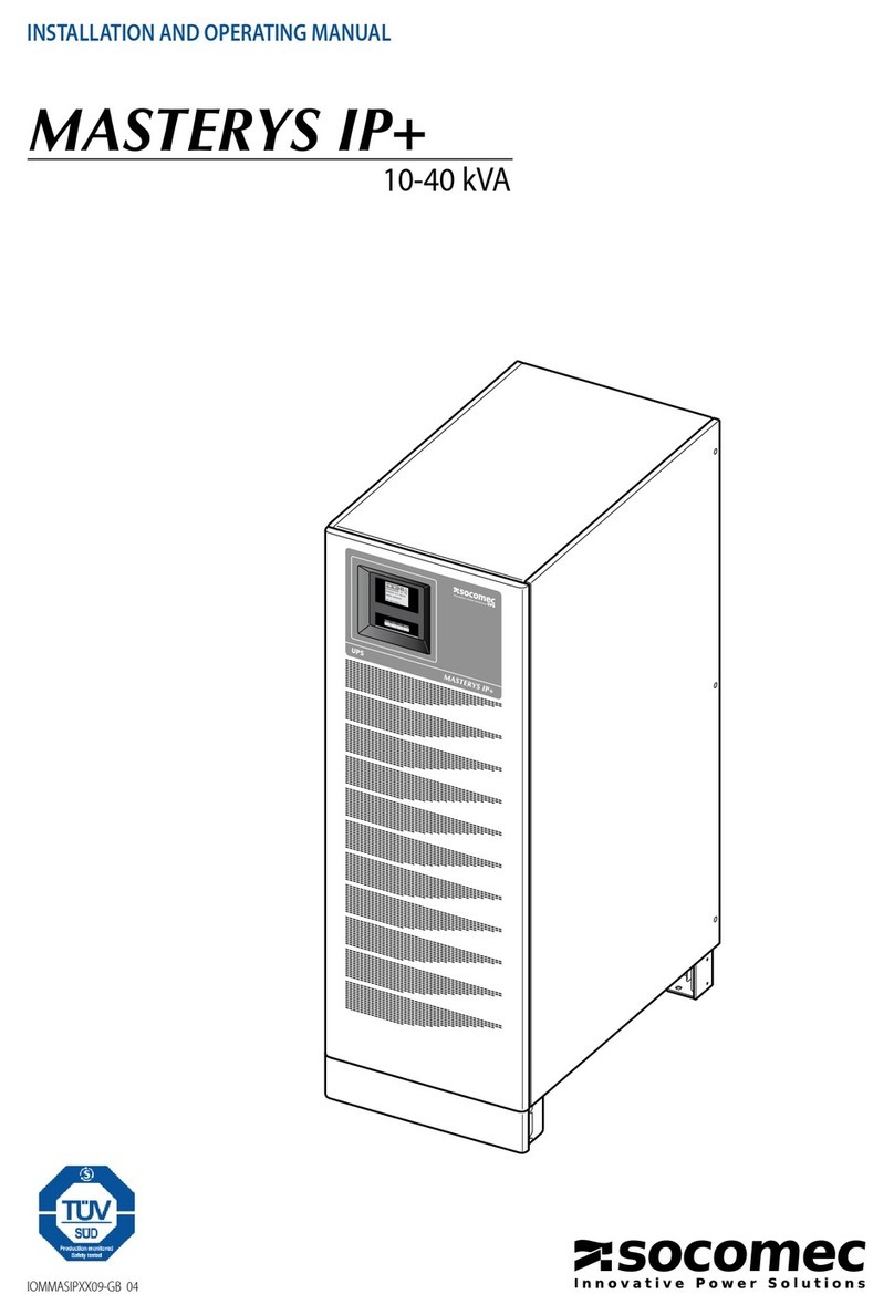 socomec MASTERYS IP Plus Installation and operating manual