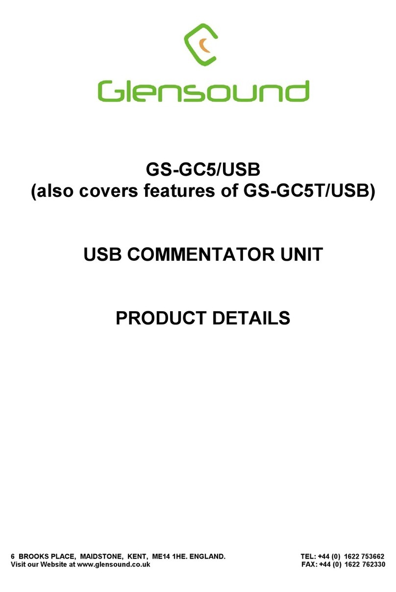 Glensound GS-GC5/USB Installation guide