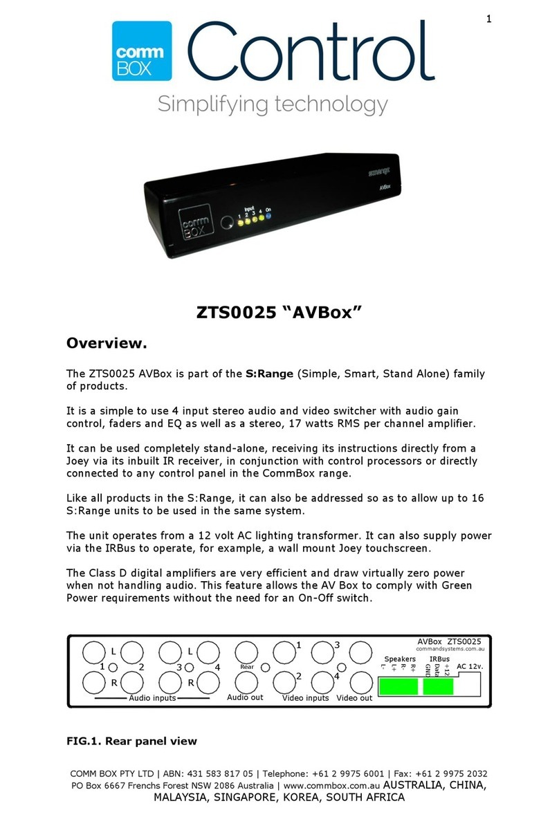 Comm Box ZTS0025 AVBox manual