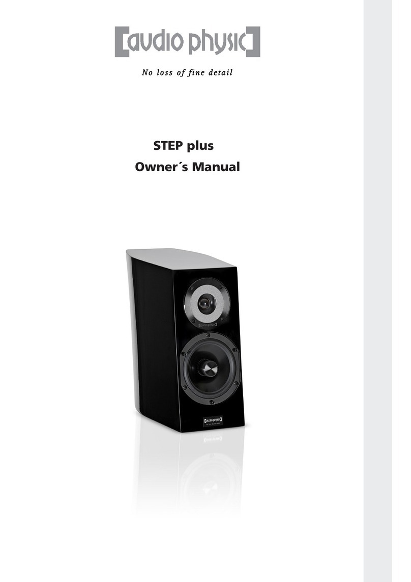 Audio Physic STEP plus owner's manual