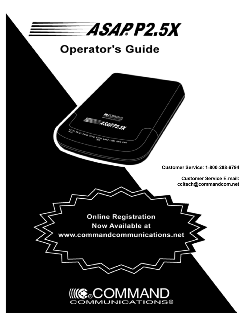 Command Communications ASAP P2.5X Operator's guide