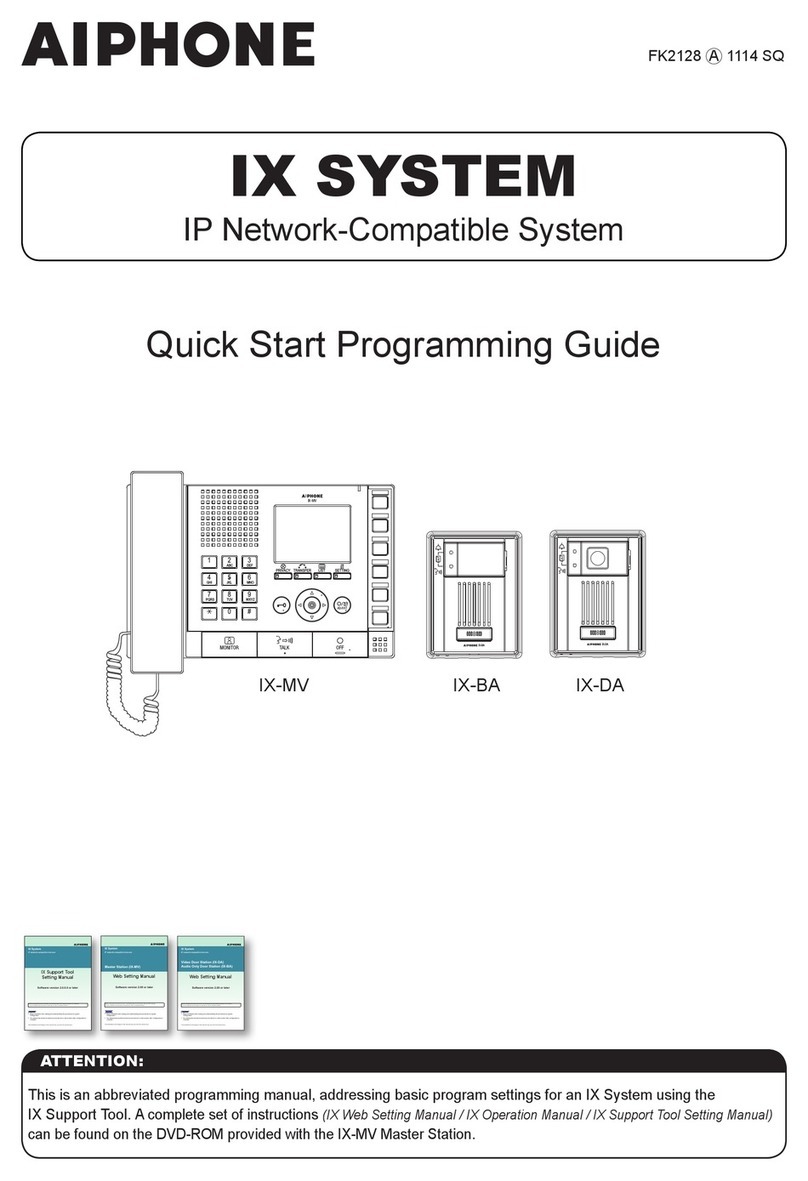 Aiphone IX-MV Quick start programming guide