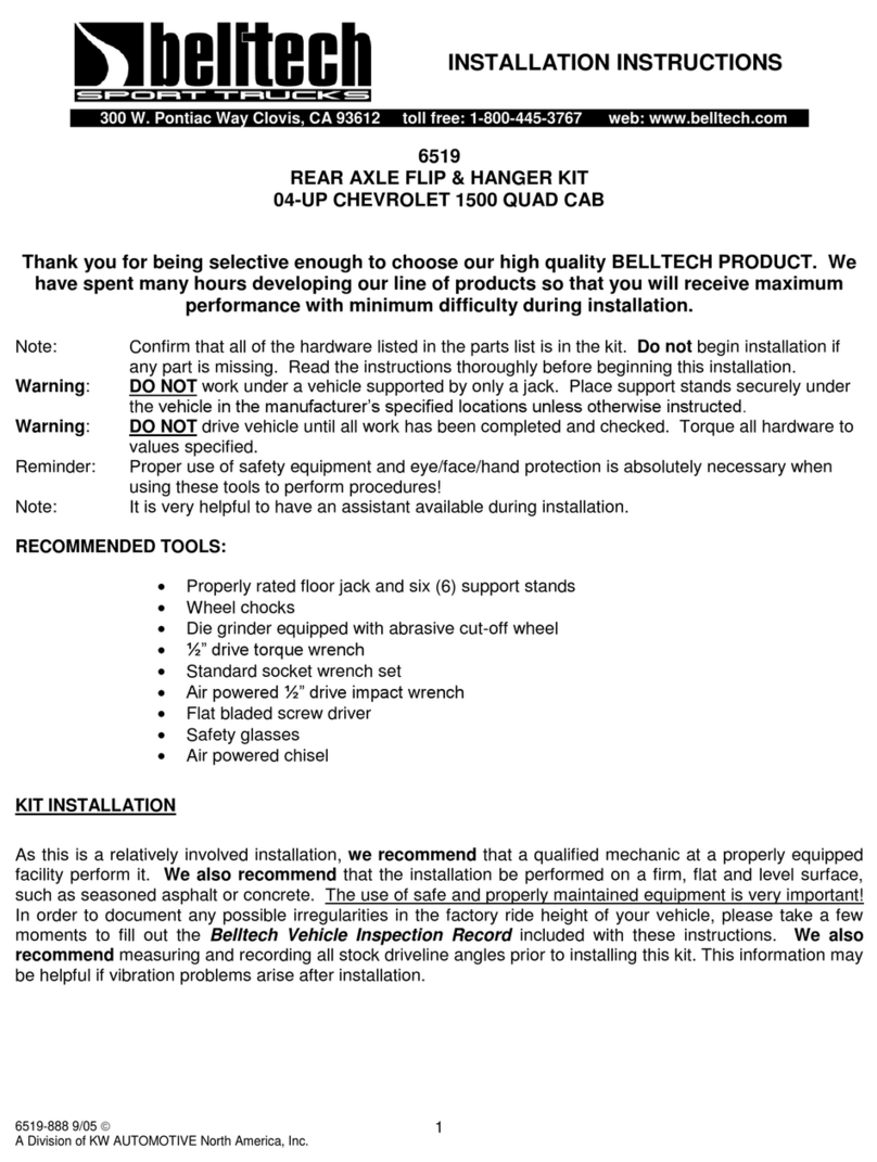 Belltech 6519 installation instructions