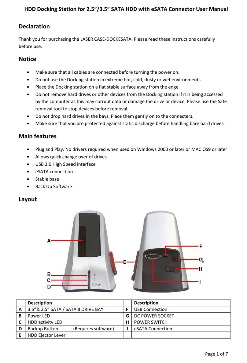 Laser CASE-DOCKESATA User manual