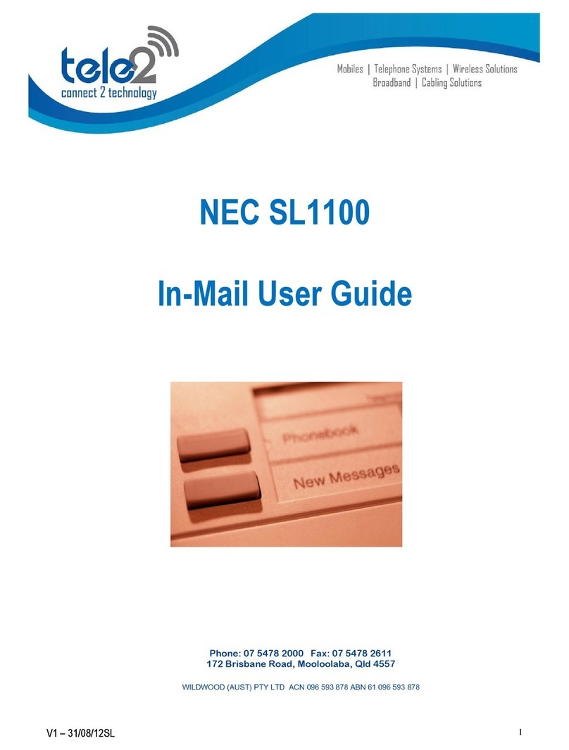 NEC SL1100 user guide