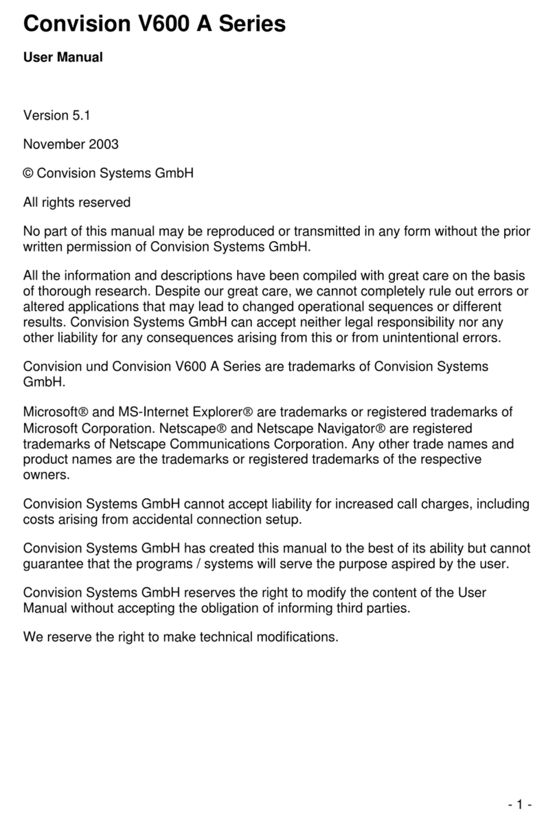Convision V600 A User manual