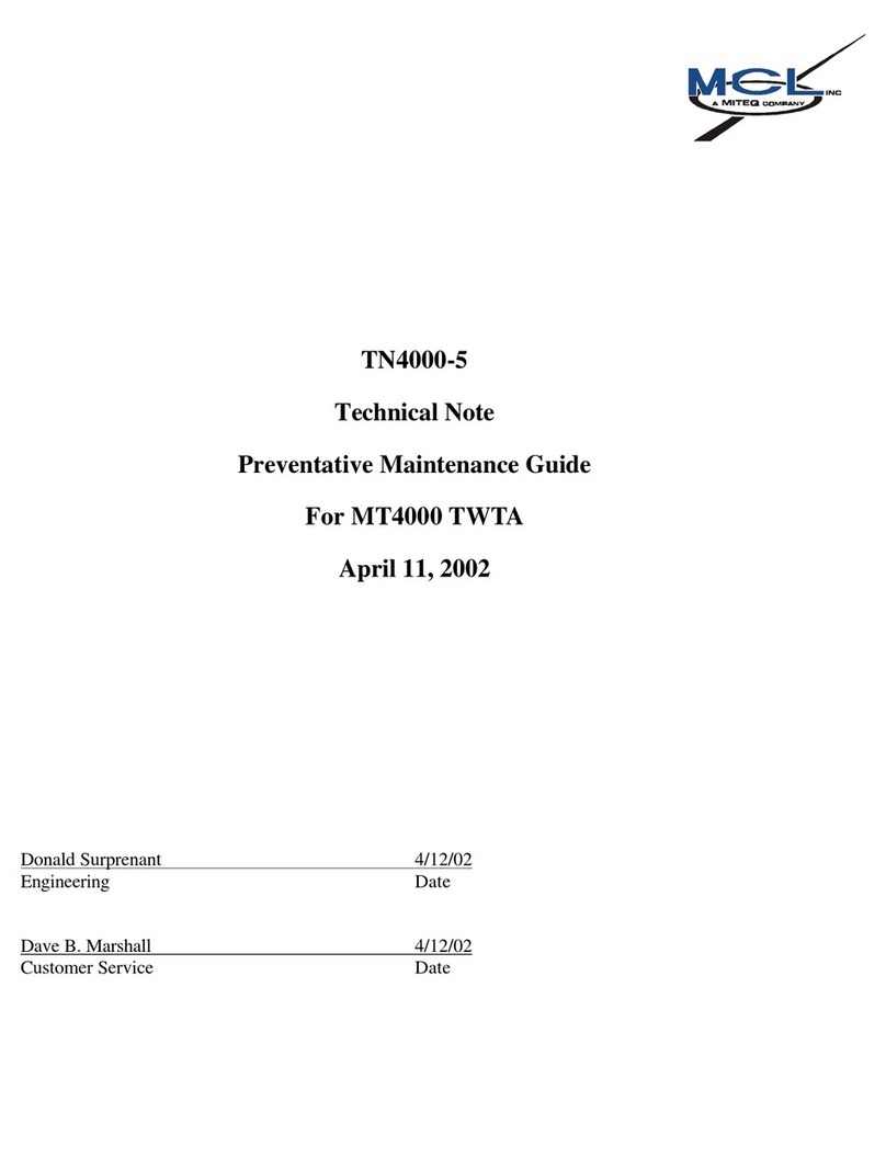 MCL MT4000 TWTA Maintenance Guide