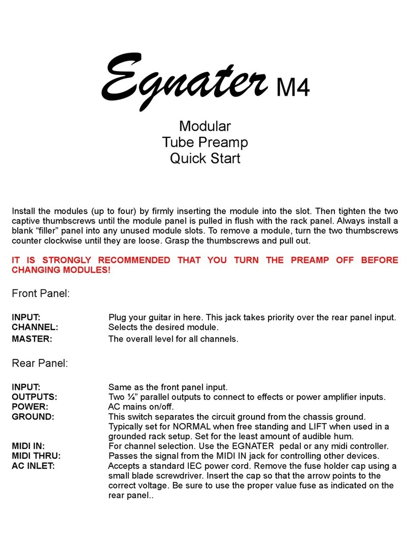Egnater M4 User manual