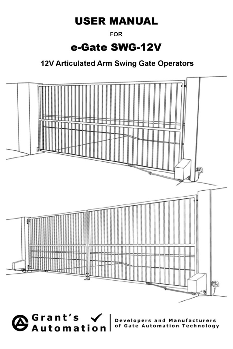 Grant's Automation e-Gate SWG-12V User manual