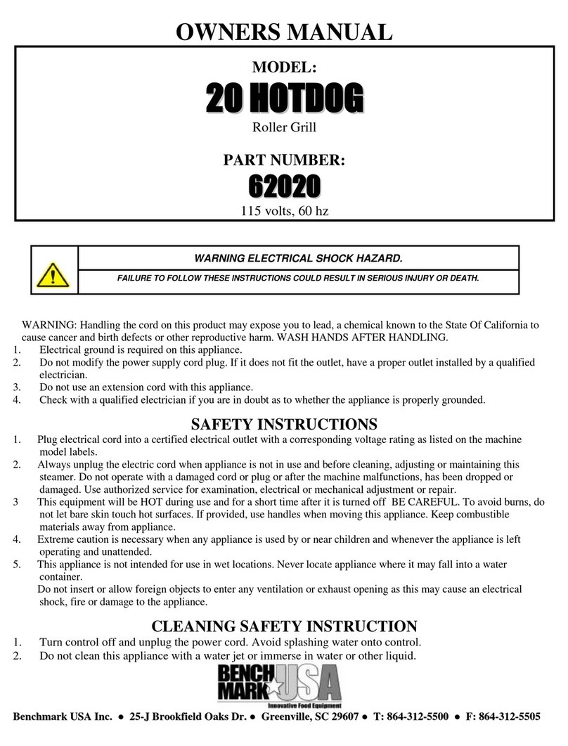 Benchmark 62020 owner's manual