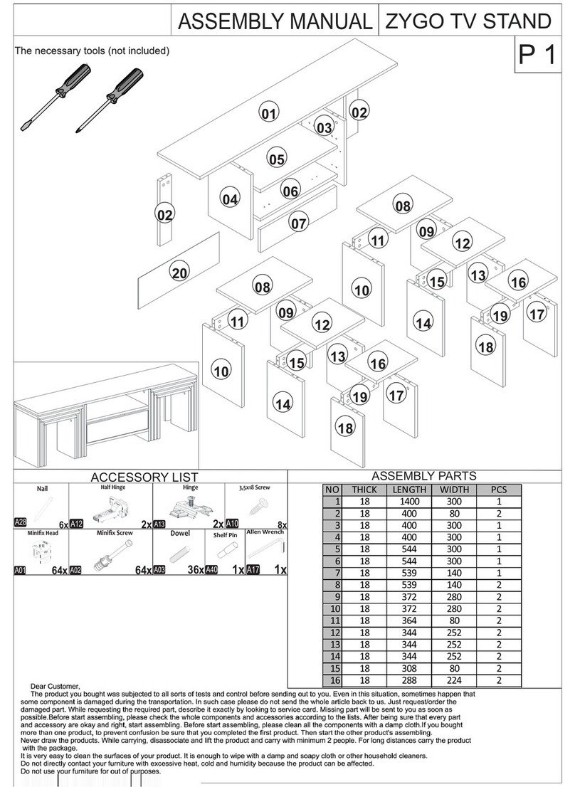 ZYGO TV STAND Assembly manual