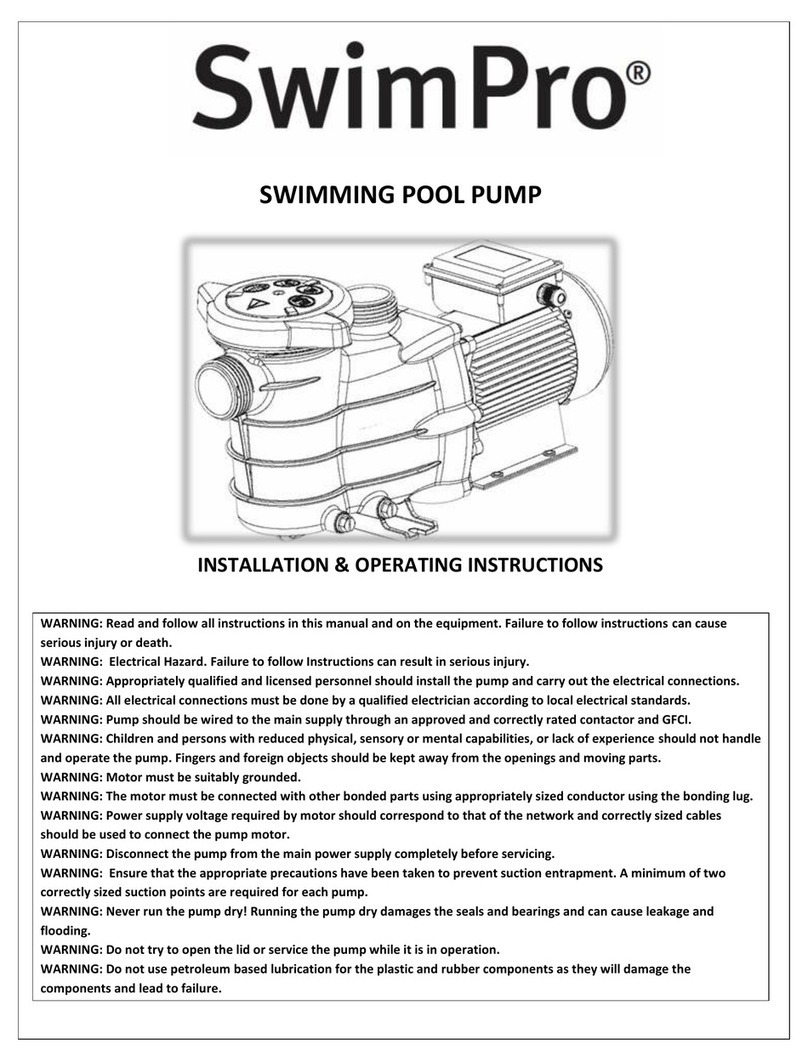 SwimPro SWP120551 Installation & operating instructions SwimPro SWP120551 Installation & operating instructions